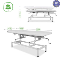 Lettino fisso ad altezza variabile VIGO 2 + schienale regolabile - Larghezza 75 cm - Bianco