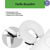 Lettino fisso ad altezza variabile VIGO 1 - Larghezza 75 cm - Bianco