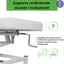 Lettino fisso ad altezza variabile VIGO 1 - Larghezza 75 cm - Bianco