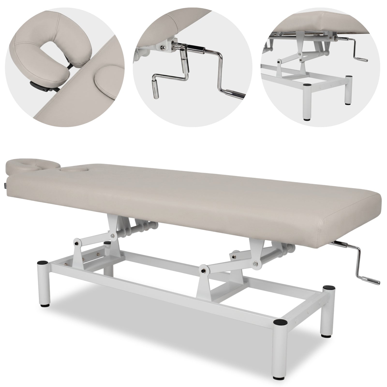 Lettino fisso ad altezza variabile VIGO 1 - Larghezza 75 cm - Grigio Chiaro