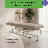 Lettino fisso ad altezza variabile VIGO 1 - Larghezza 75 cm - Grigio Chiaro