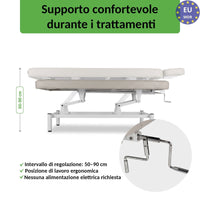 Lettino fisso ad altezza variabile VIGO 1 - Larghezza 75 cm - Grigio Chiaro