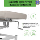 Lettino fisso ad altezza variabile VIGO 1 - Larghezza 75 cm - Grigio Chiaro