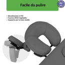 Lettino fisso ad altezza variabile VIGO 1 - Larghezza 75 cm - Grigio Scuro