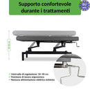 Lettino fisso ad altezza variabile VIGO 1 - Larghezza 75 cm - Grigio Scuro