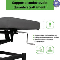 Lettino fisso ad altezza variabile VIGO 1 - Larghezza 75 cm - Grigio Scuro