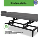 Lettino fisso ad altezza variabile VIGO 1 - Larghezza 75 cm - Grigio Scuro