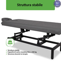 Lettino fisso ad altezza variabile VIGO 1 - Larghezza 75 cm - Grigio Scuro
