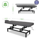 Lettino fisso ad altezza variabile VIGO 1 - Larghezza 75 cm - Grigio Scuro