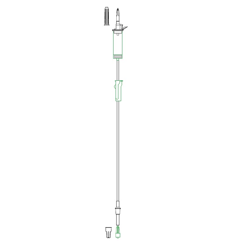 Deflussore a 2 vie con raccordo Luer Lock - Tubo 150 cm