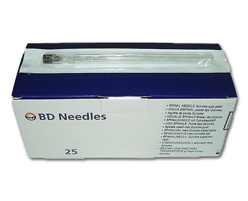 Ago spinale BD con punta Quincke - 22 G x 1 1/2 - mm 0,7 x 38 - Nero (conf. 25 pz.)