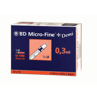 Siringa con ago BD Micro-Fine + 0,3 ml - Ago 30 G x 8 mm (conf.10 pz.)