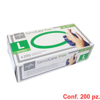 Guanti in nitrile senza polvere Sensicare Free - Antiallergici (conf.200 pz)