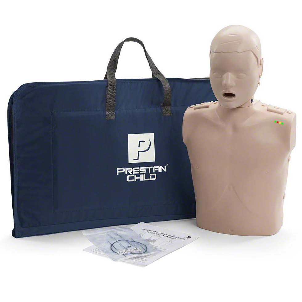 Manichino RCP pediatrico Prestan Professional Child - con Feedback Monitor/Clicker (pelle chiara)