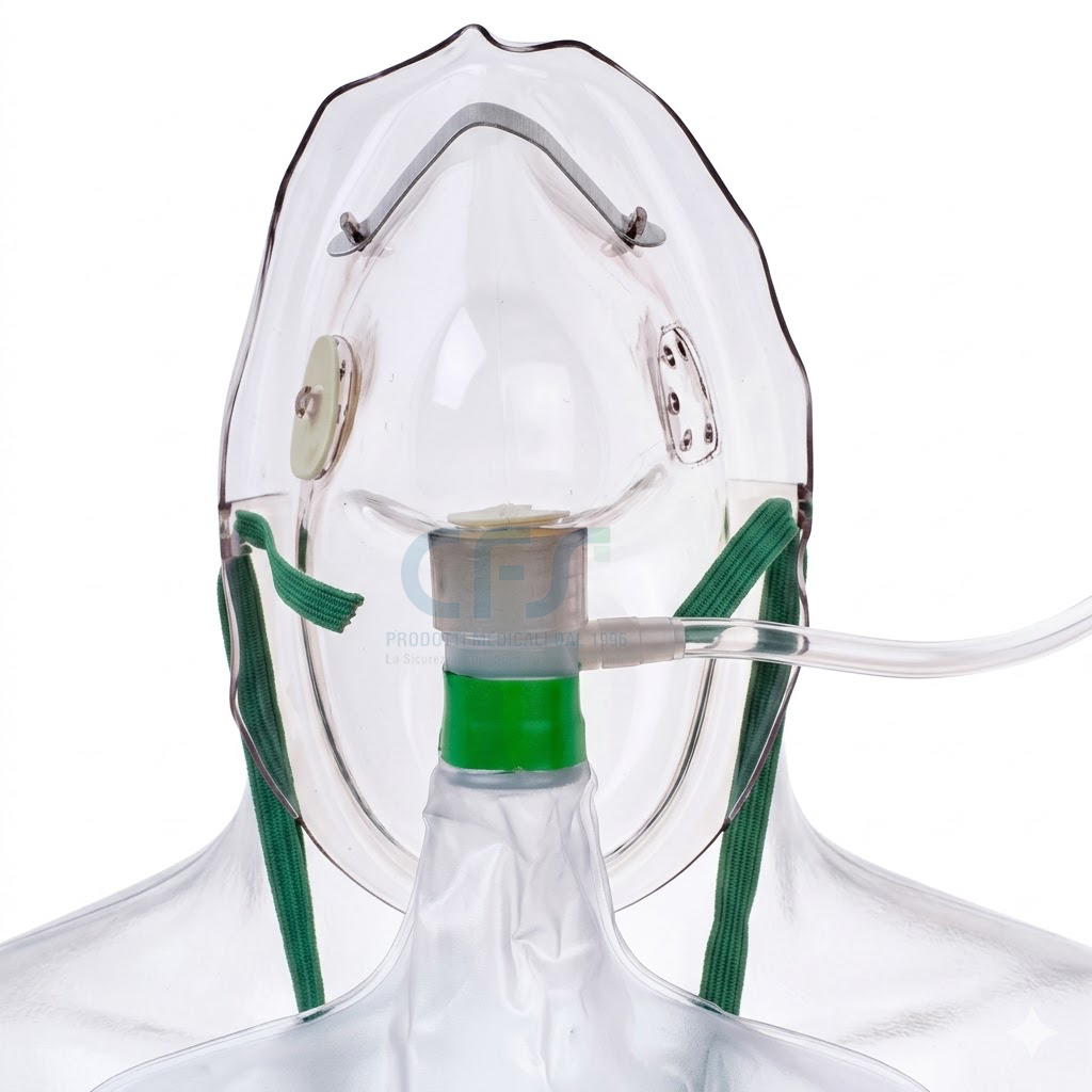 Maschera per ossigenoterapia - Adulti con pallone