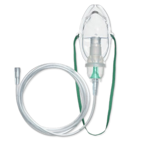 Maschera per ossigenoterapia con nebulizzatore e tubo da 2,10 mt - Adulti