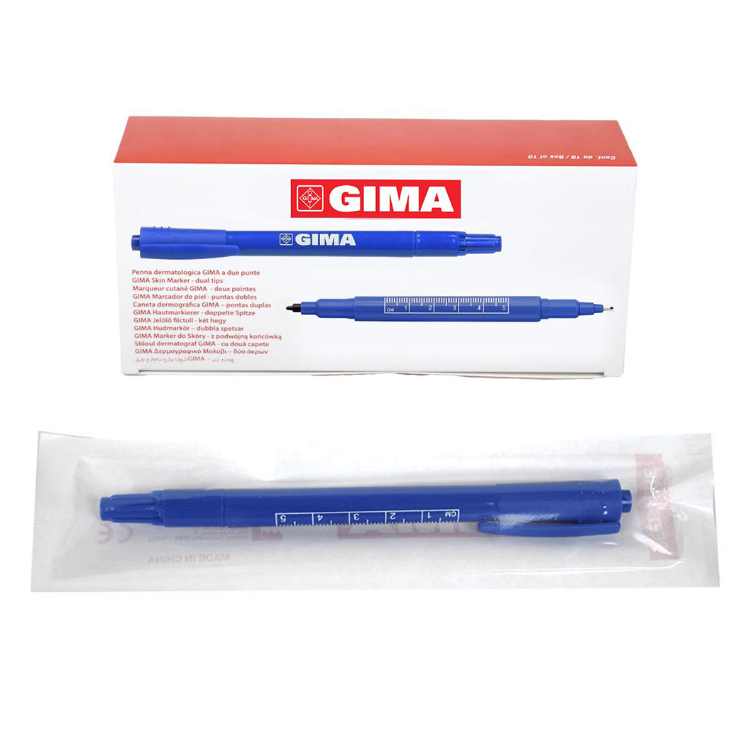 Penna dermografica a doppia punta GIMA (conf. 10 pz.)