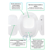 Medicazione adesiva sterile per fissaggio 3M TEGADERM I.V. ADVANCED cm 8,5 x 11,5 (conf. 50 pz.)