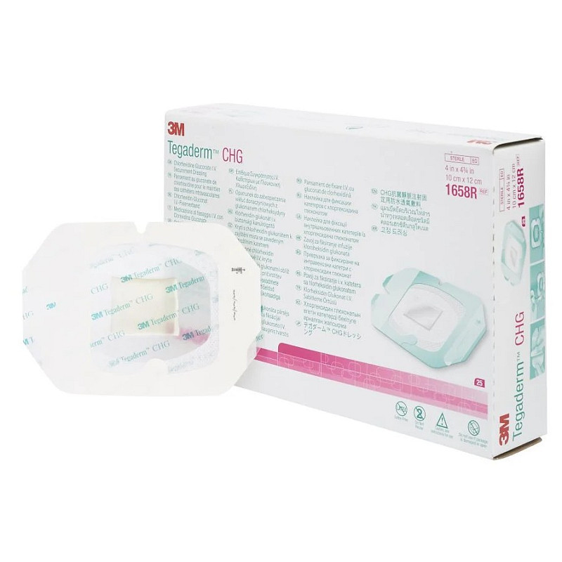 Medicazione adesiva sterile per fissaggio 3M TEGADERM CHG cm 10 x 12 (conf. 25 pz.)