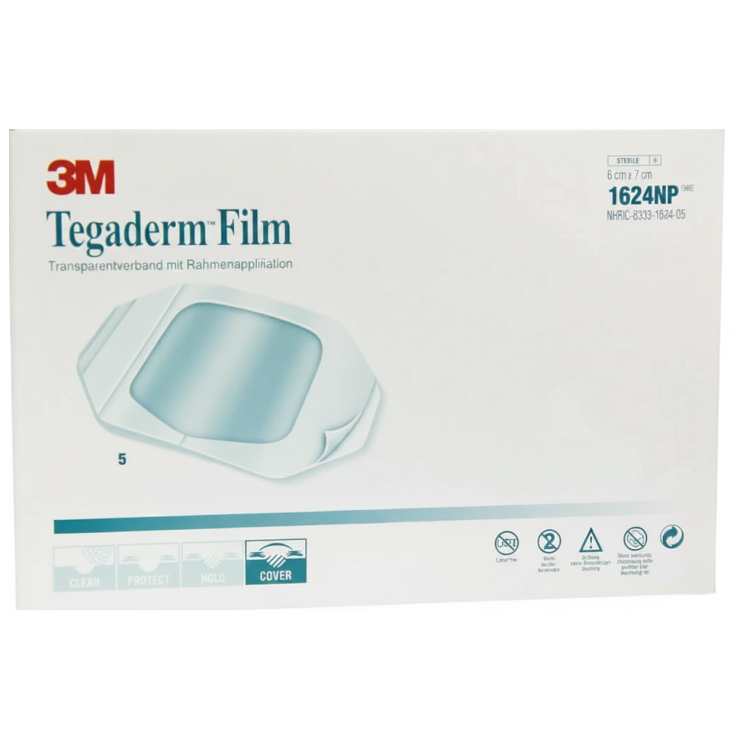 Medicazione adesiva sterile trasparente 3M TEGADERM FILM cm 6 x 7 (conf. 5 pz.)