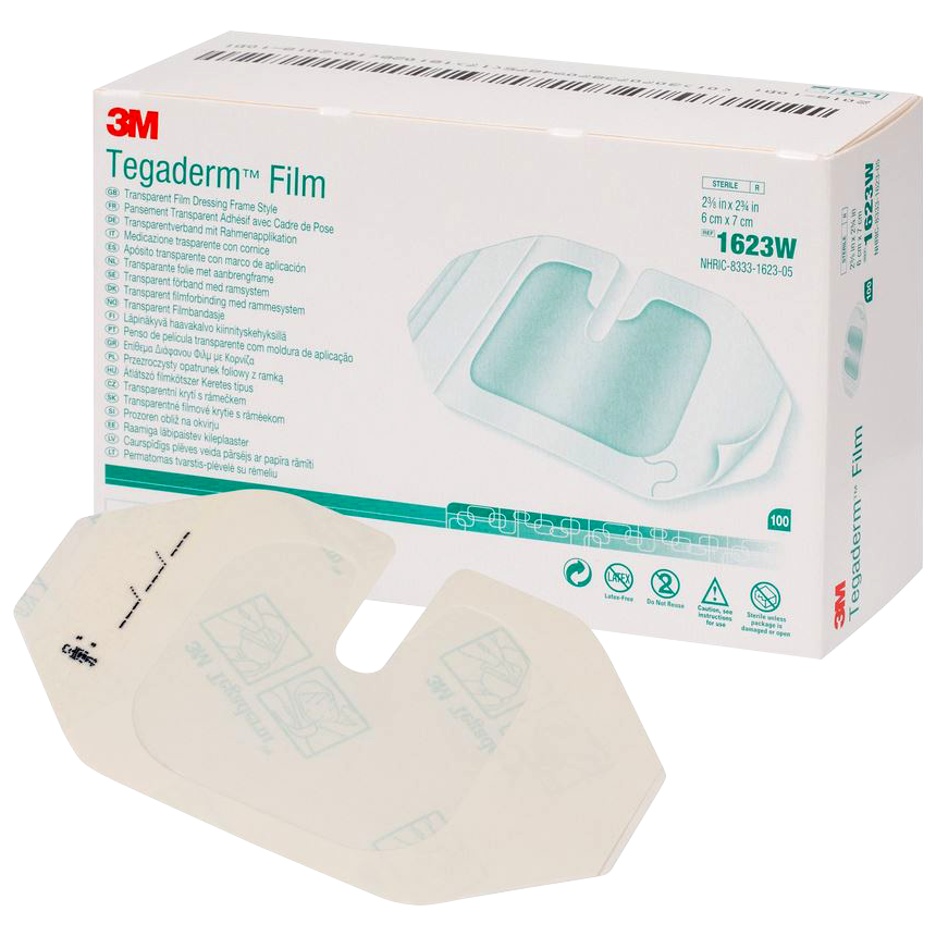 Medicazione adesiva sterile per fissaggio 3M TEGADERM FILM cm 6 x 7 (conf. 100 pz.)