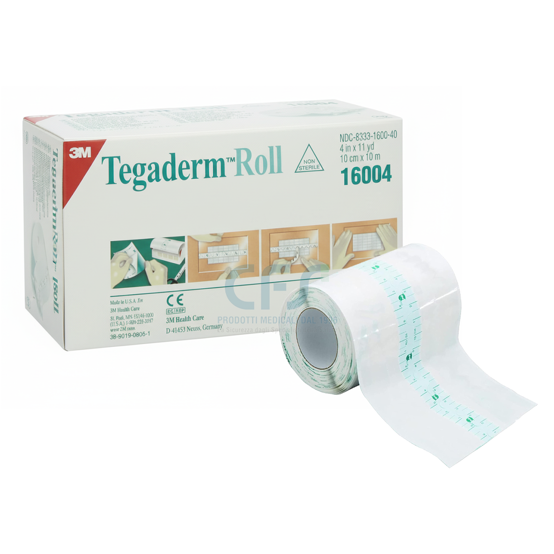 Medicazione adesiva trasparente in rotolo 3M TEGADERM ROLL cm 10 x 10 mt