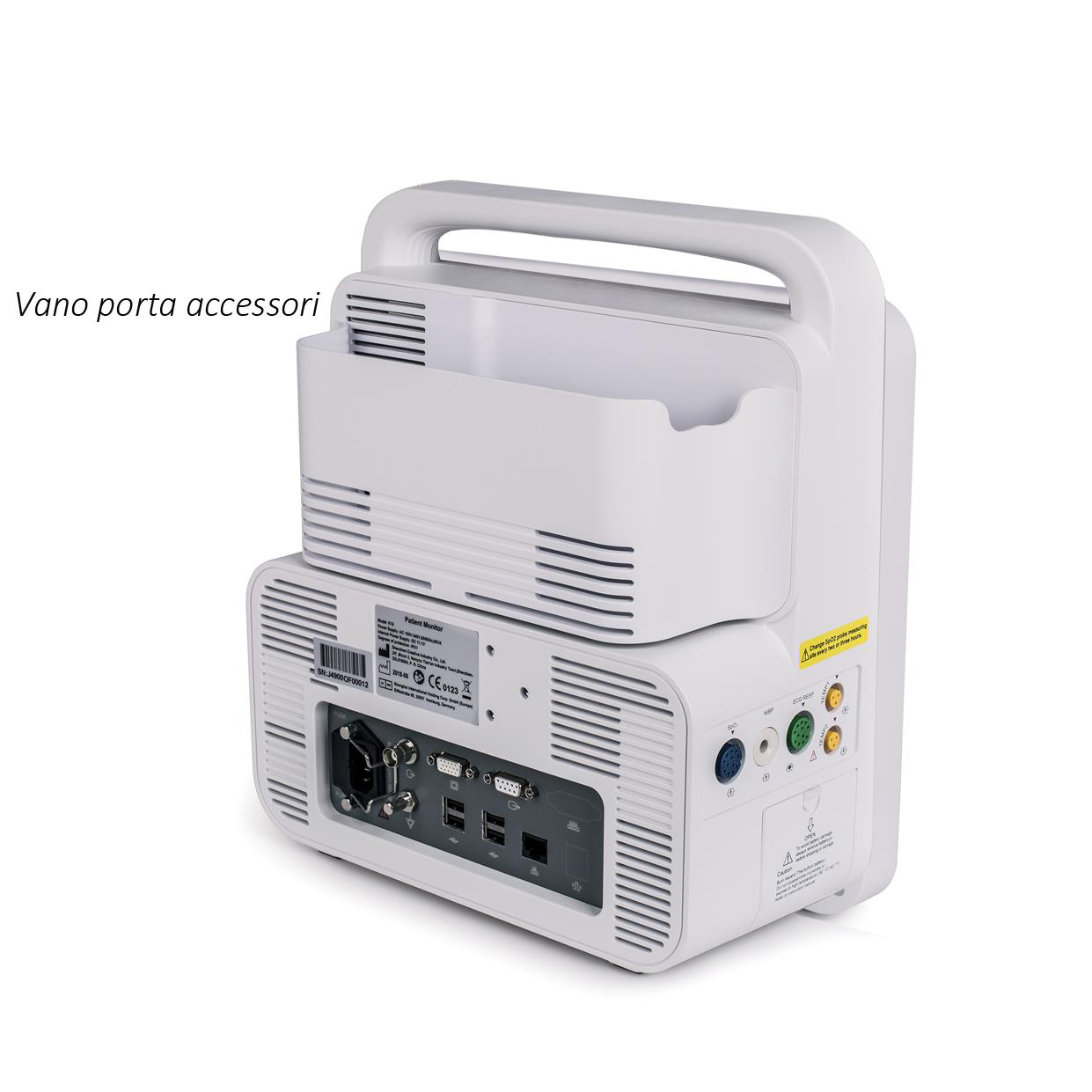 Monitor multiparametrico K12 Touchscreen - SpO2, NIBP, ECG (12 deriv.) e TEMP