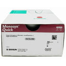 Monosyn Quick suture assorbibili in gliconato, ago 1/2 17mm, USP 5/0 - filo incolore 70cm (conf. 36 pz.)