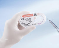 Monosyn suture assorbibili in gliconato, ago 3/8 16mm, USP 5/0 - filo viola 45cm (conf. 12 pz.)
