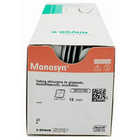 Monosyn suture assorbibili in gliconato, ago 3/8 16mm, USP 5/0 - filo viola 45cm (conf. 12 pz.)