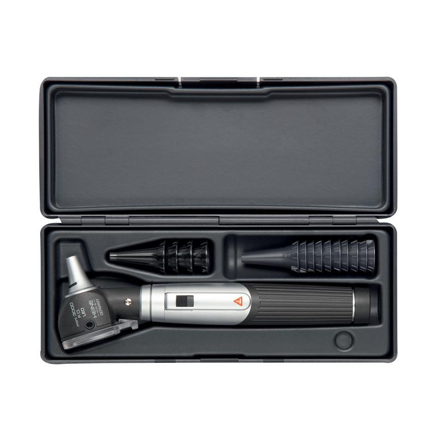 Otoscopio HEINE Mini 3000® LED a F.O. 2,5 V - Set in astuccio rigido - D-885.20.021