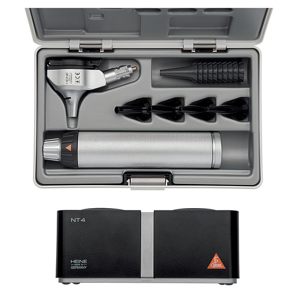 Otoscopio HEINE BETA 400 LED a F.O. 3,5 V - Caricatore da tavolo NT4 + Astuccio B-143.24.420