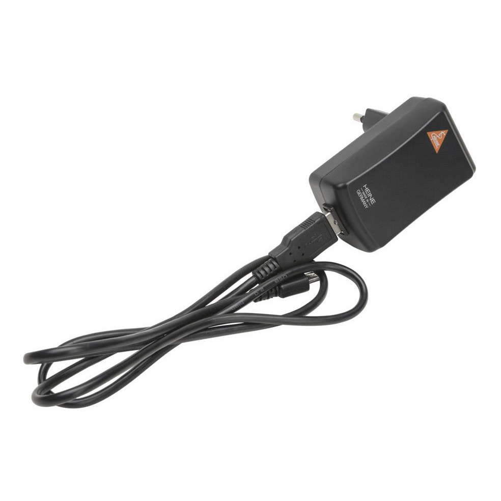 Otoscopio HEINE BETA 400 LED a F.O. 3,5 V - Manico ricaricabile BETA4 USB + Astuccio - B-143.28.388