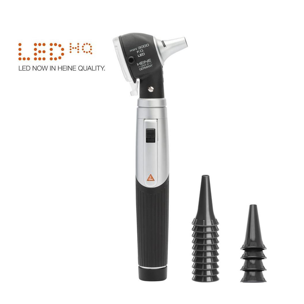 Otoscopio HEINE Mini 3000® LED a F.O. 2,5 V - Speculum riutilizzabili - D-008.70.120