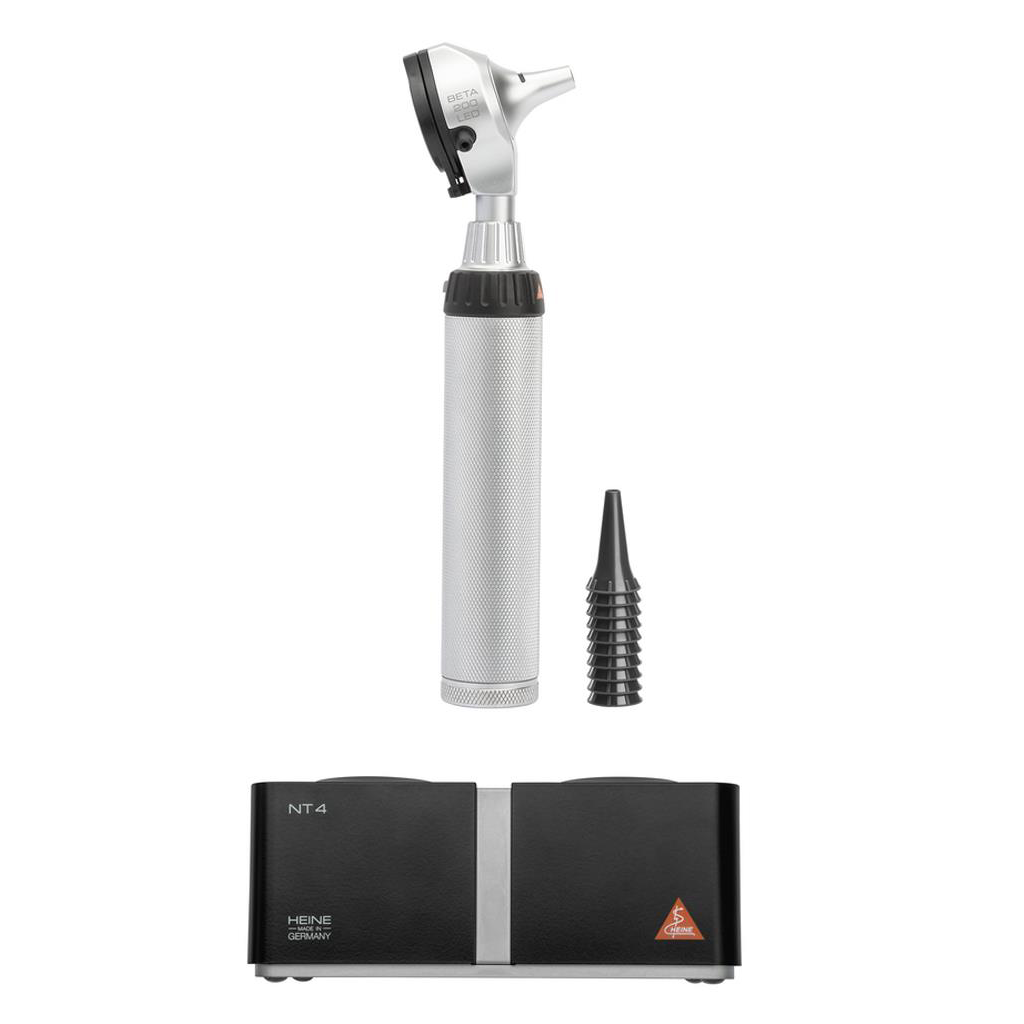 Otoscopio HEINE BETA 200 LED a F.O. 3,5 V - Manico BETA4 NT + Caricatore NT4 - B-011.24.420