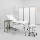 Pacchetto Ambulatorio DOCTOR Luxury - Lettino + Sgabello Bianco e Carrello