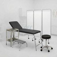 Pacchetto Ambulatorio DOCTOR Luxury - Lettino + Sgabello Nero e Carrello