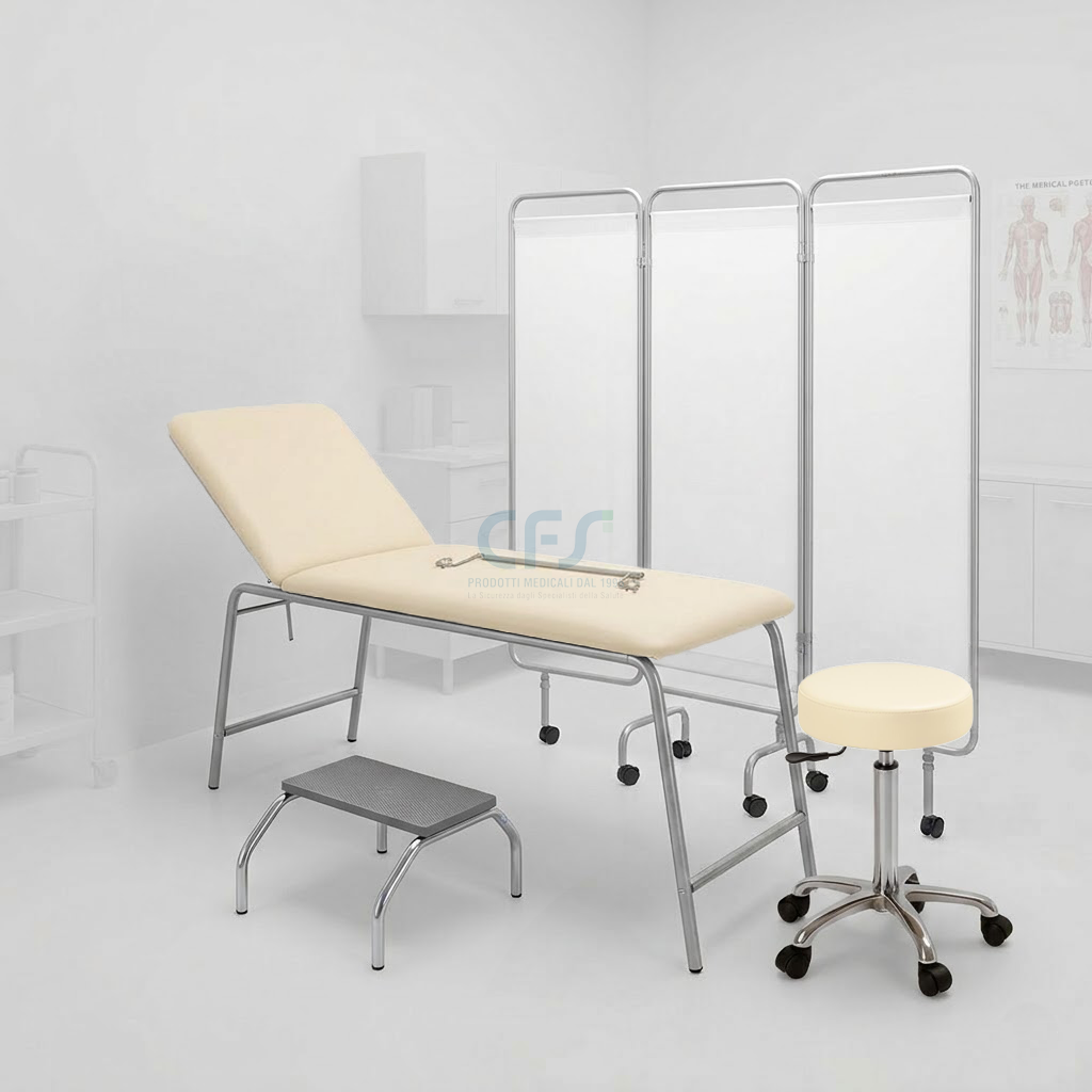 Pacchetto Ambulatorio DOCTOR Plus - Lettino + Sgabello Panna