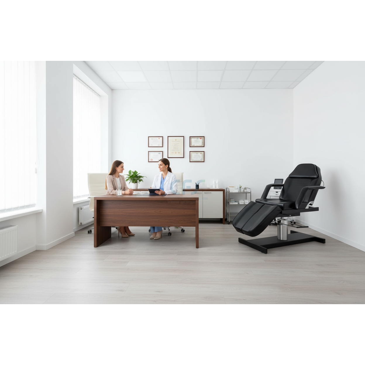 Poltrona multifunzionale AZZURRO A 210C idraulica - Nera