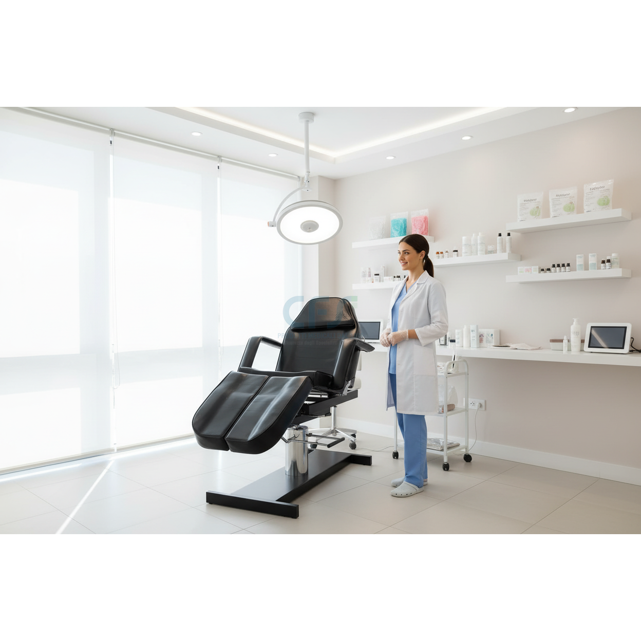 Poltrona multifunzionale AZZURRO A 210C idraulica - Nera