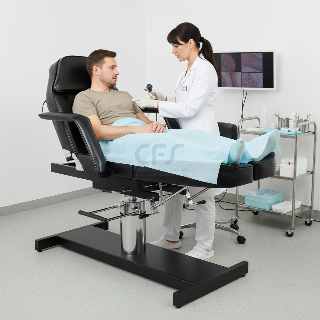 Poltrona multifunzionale AZZURRO A 210C idraulica - Nera