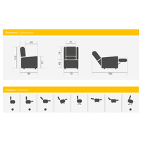 Poltrona elevabile 2 motori KSP K902-2R - con Roller system