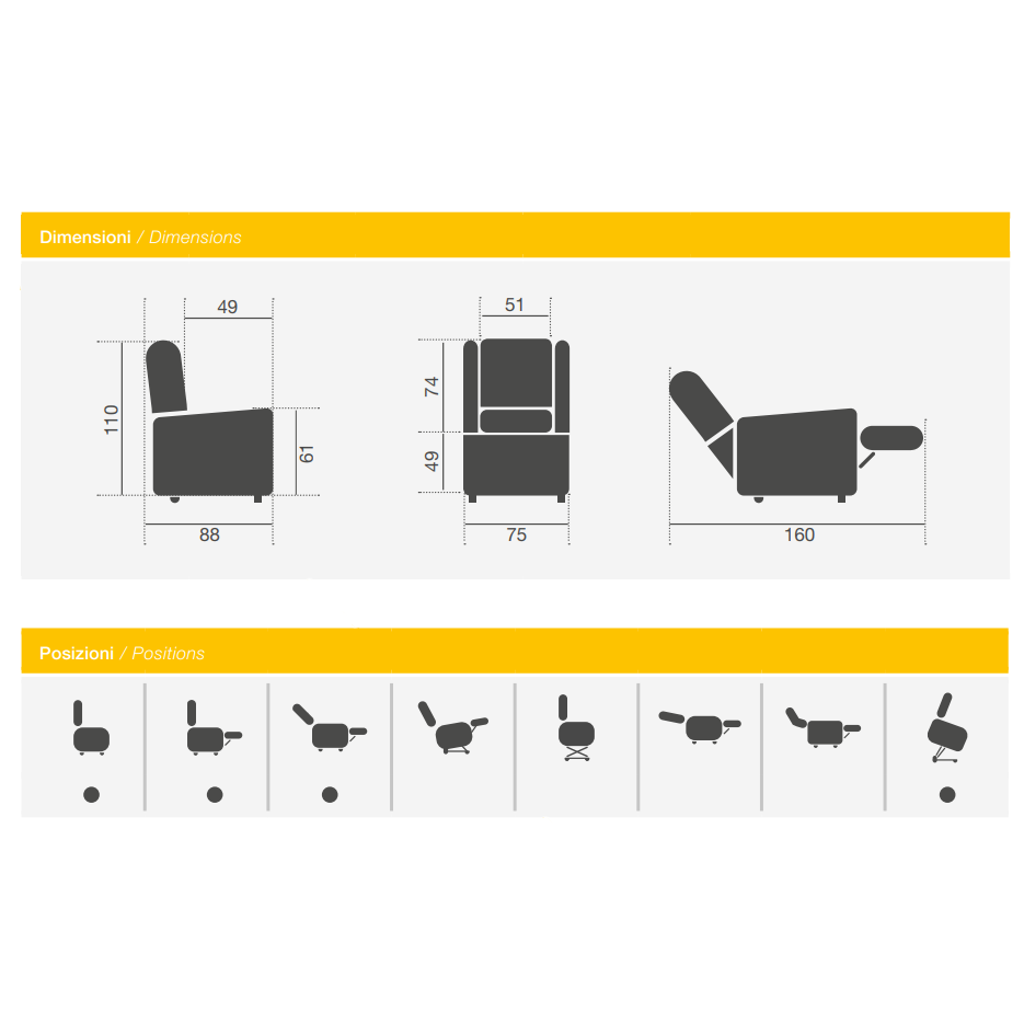 Poltrona elevabile 2 motori KSP K902-2R - con Roller system