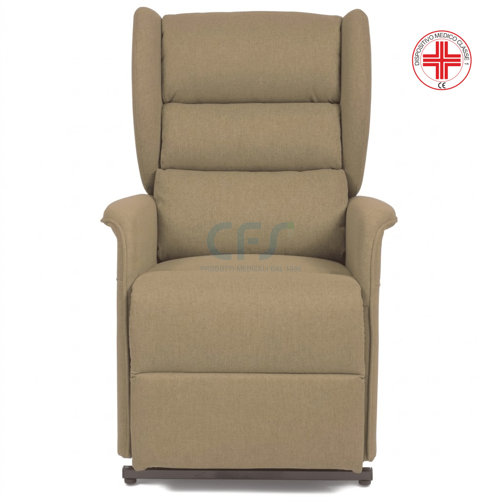 Poltrona elevabile 2 motori OLIMPIA SLIM - con Roller system - Cachi
