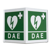 Cartello DAE per defibrillatore bifacciale