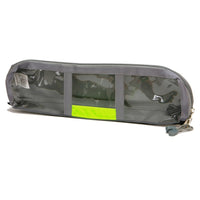 Borsetta imbottita E6 lunga con velcro e finestra - Grigia