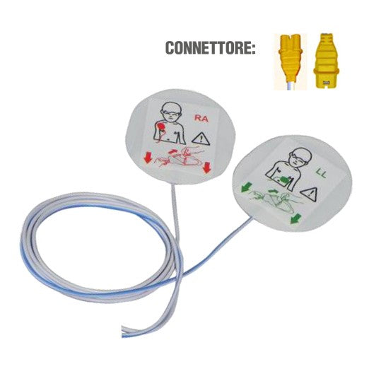 Elettrodi defibrillazione compatibili SCHILLER Plug 1 - Pediatrici