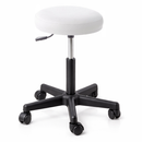 Sgabello con sedile imbottito - base in plastica elevabile a gas