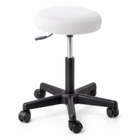 Sgabello con sedile imbottito - base in plastica elevabile a gas