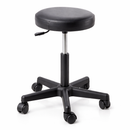 Sgabello con sedile imbottito - base in plastica elevabile a gas